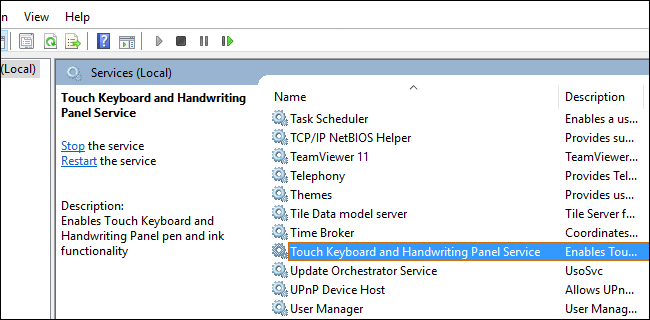 Touch Keyboard and Handwriting Panel Service